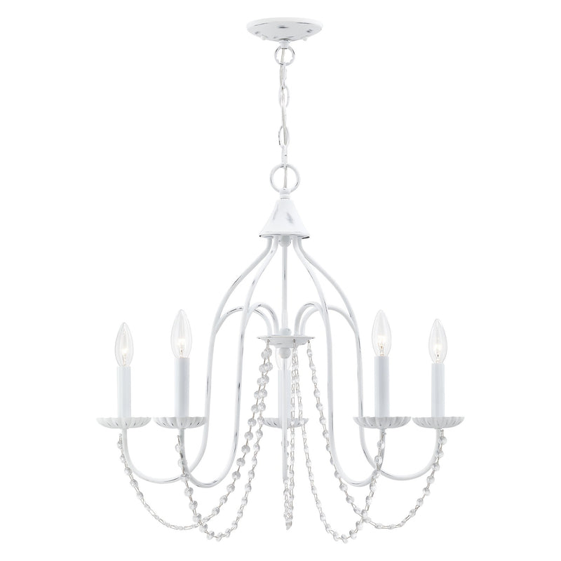Alessia 5-Light Chandelier in Antique White