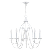Alessia 5-Light Chandelier in Antique White