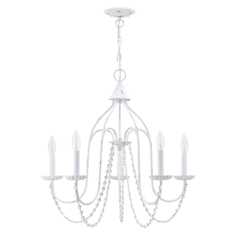 Alessia 5-Light Chandelier in Antique White