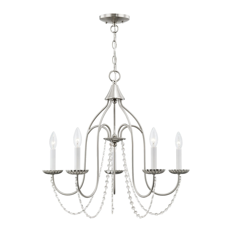 Alessia 5-Light Chandelier in Brushed Nickel