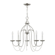 Alessia 5-Light Chandelier in Brushed Nickel
