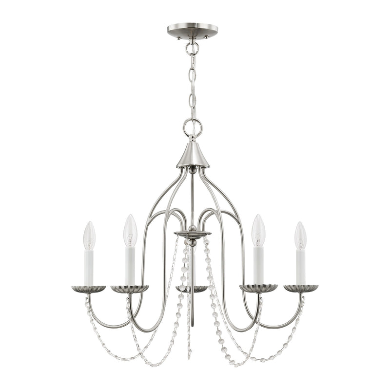 Alessia 5-Light Chandelier in Brushed Nickel