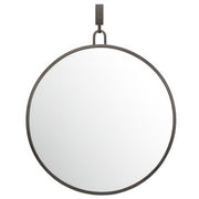 Stopwatch 30" x 33.25" Round Wall Mirror in Bronze