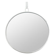 Stopwatch 30" x 33.25" Round Wall Mirror in Polished Nickel