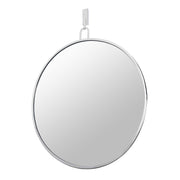 Stopwatch 30" x 33.25" Round Wall Mirror in Polished Nickel