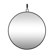 Stopwatch 40" x 43.25" Round Wall Mirror in Black