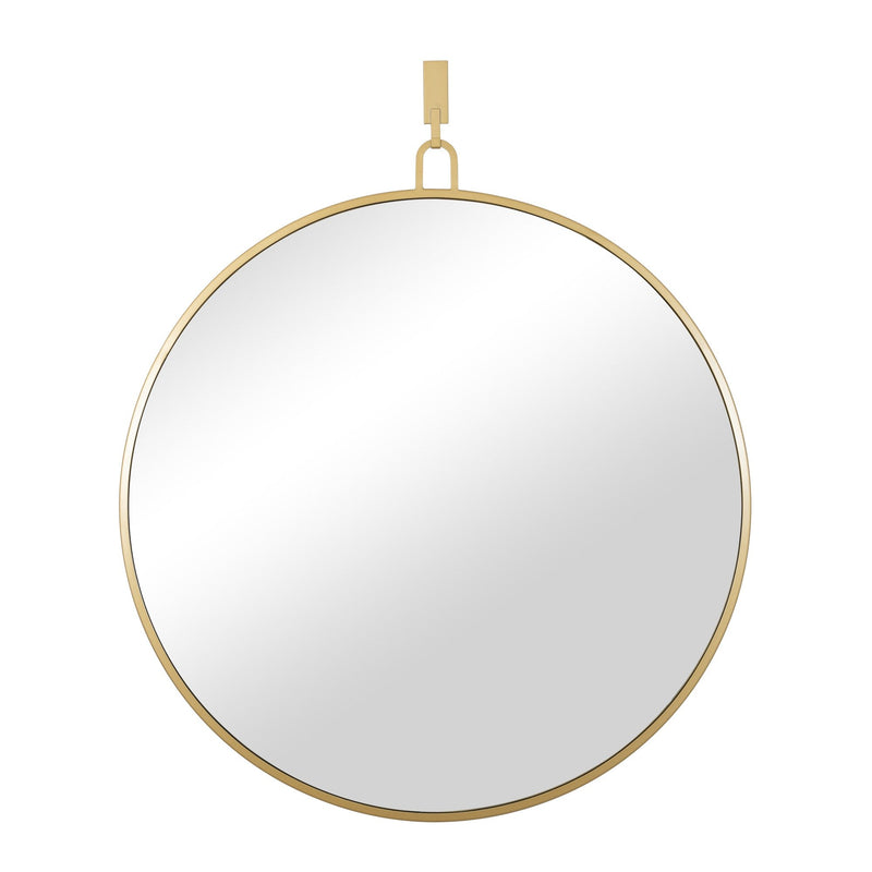Stopwatch 40" x 43.25" Round Wall Mirror in Gold