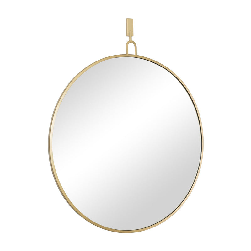 Stopwatch 40" x 43.25" Round Wall Mirror in Gold