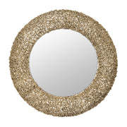 Tangled 33" Round Wall Mirror in Natural Rope
