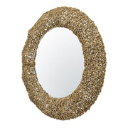 Tangled 33" Round Wall Mirror in Natural Rope