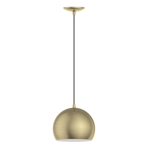 Piedmont Globe Pendant in Antique Brass
