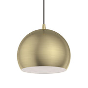 Piedmont Globe Pendant in Antique Brass