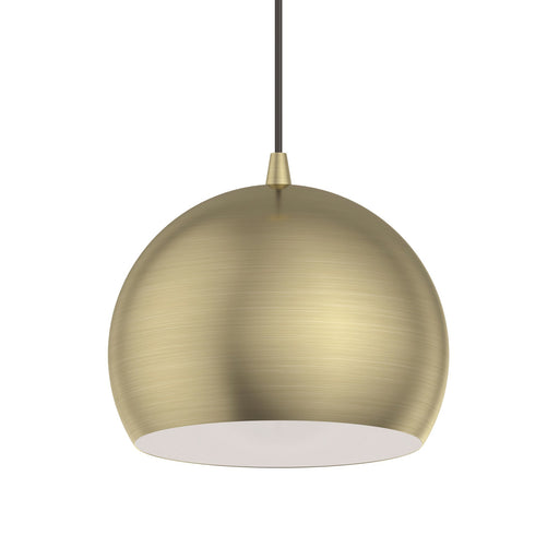 Piedmont Globe Pendant in Antique Brass