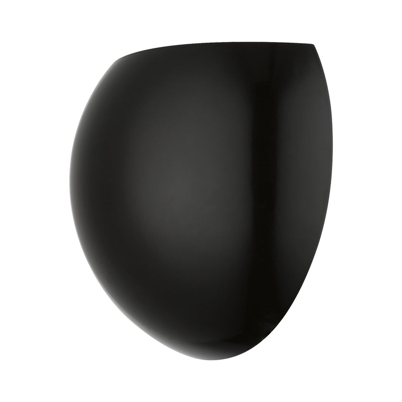 Piedmont ADA Half Moon Wall Sconce in Shiny Black