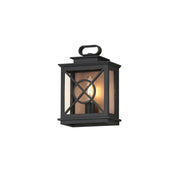 Yorktown VX 1 Light Outdoor Pocket Sconce in Black / Aged Copper
