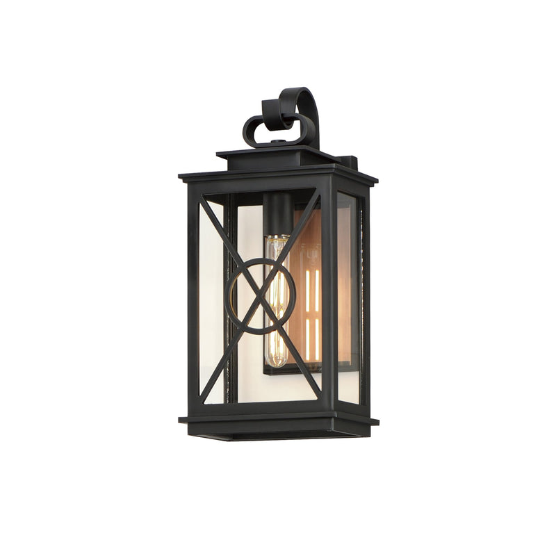 Yorktown VX 1 Light Outdoor Wall Sconce in Black / Aged Copper
