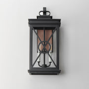 Yorktown VX 2 Light Outdoor Wall Sconce in Black / Aged Copper
