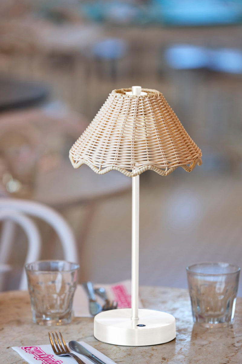 Stevie LED Cordless Table Lamp in White