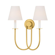 Midtown 2-Light Wall Sconce in Aged Brass