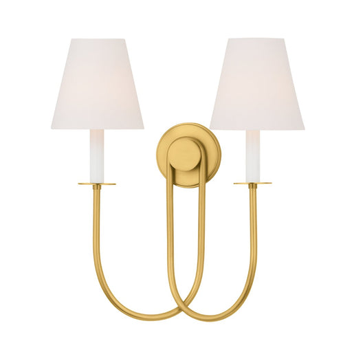 Midtown 2-Light Wall Sconce in Aged Brass