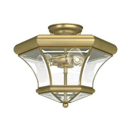 Monterey 3-Light Semi-Flush Mount in Antique Brass