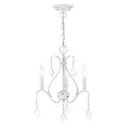Caterina 3-Light Petite Chandelier in Antique White