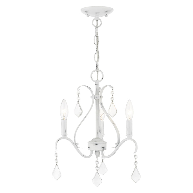 Caterina 3-Light Petite Chandelier in Antique White
