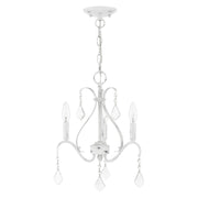 Caterina 3-Light Petite Chandelier in Antique White