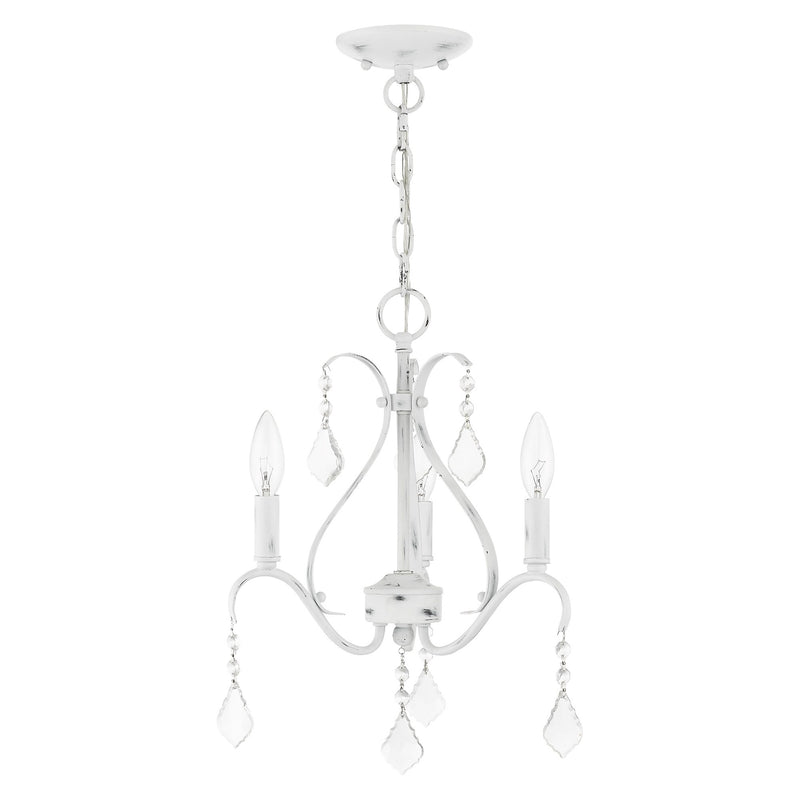 Caterina 3-Light Petite Chandelier in Antique White