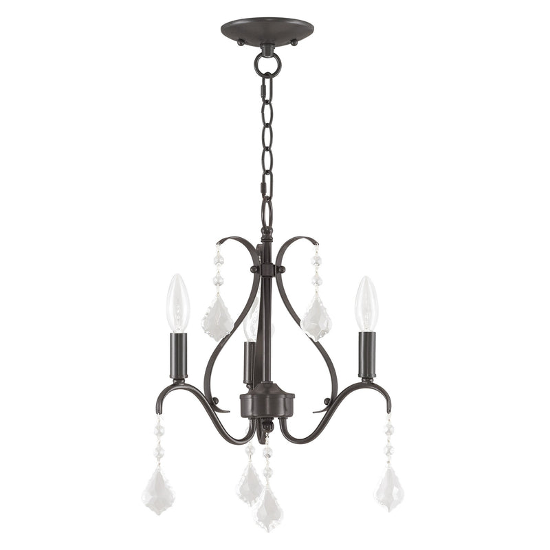 Caterina 3-Light Petite Chandelier in English Bronze