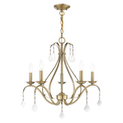Caterina 5-Light Chandelier in Antique Brass