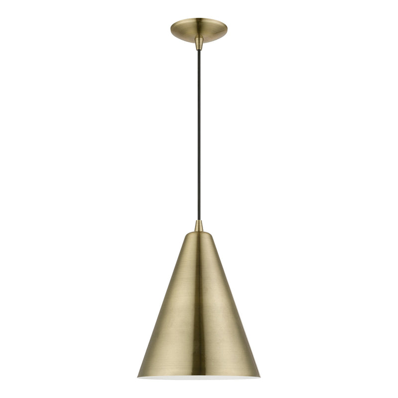 Dulce Cone Pendant in Antique Brass