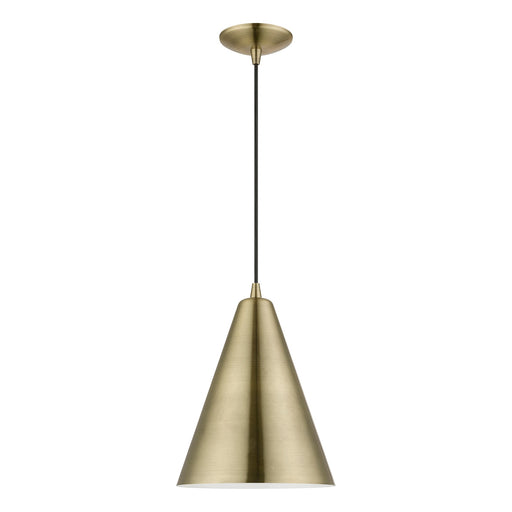 Dulce Cone Pendant in Antique Brass
