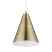 Dulce Cone Pendant in Antique Brass