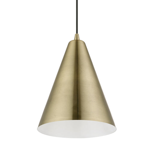 Dulce Cone Pendant in Antique Brass