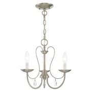 Mirabella 3-Light Mini Chandelier in Brushed Nickel