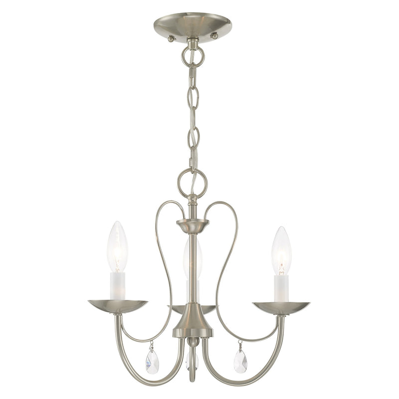 Mirabella 3-Light Mini Chandelier in Brushed Nickel