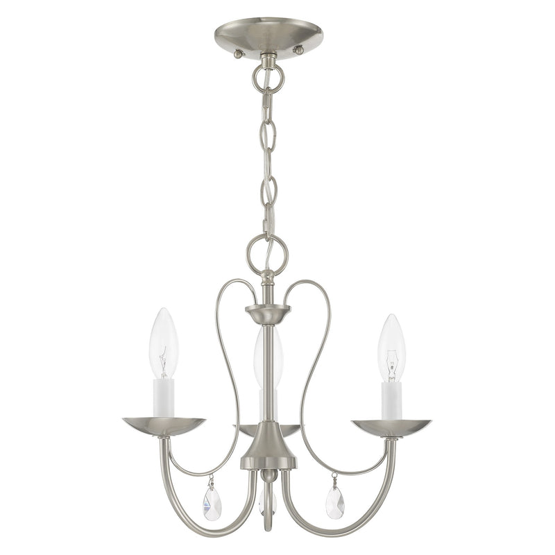 Mirabella 3-Light Mini Chandelier in Brushed Nickel