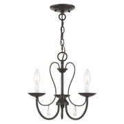 Mirabella 3-Light Mini Chandelier in English Bronze