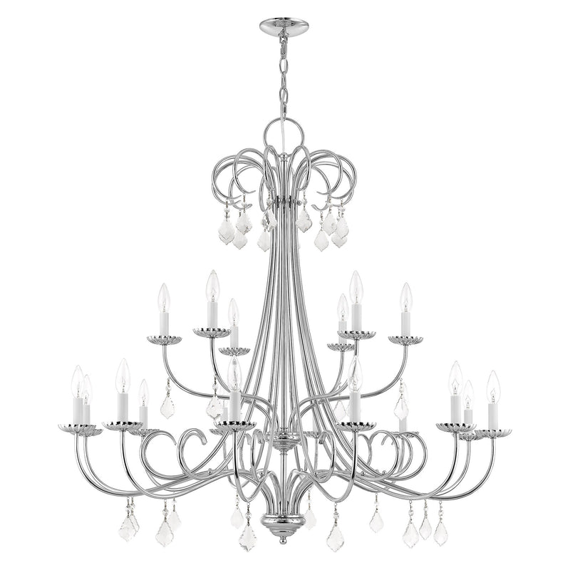 Daphne 18-Light Grande Foyer Chandelier in Polished Chrome