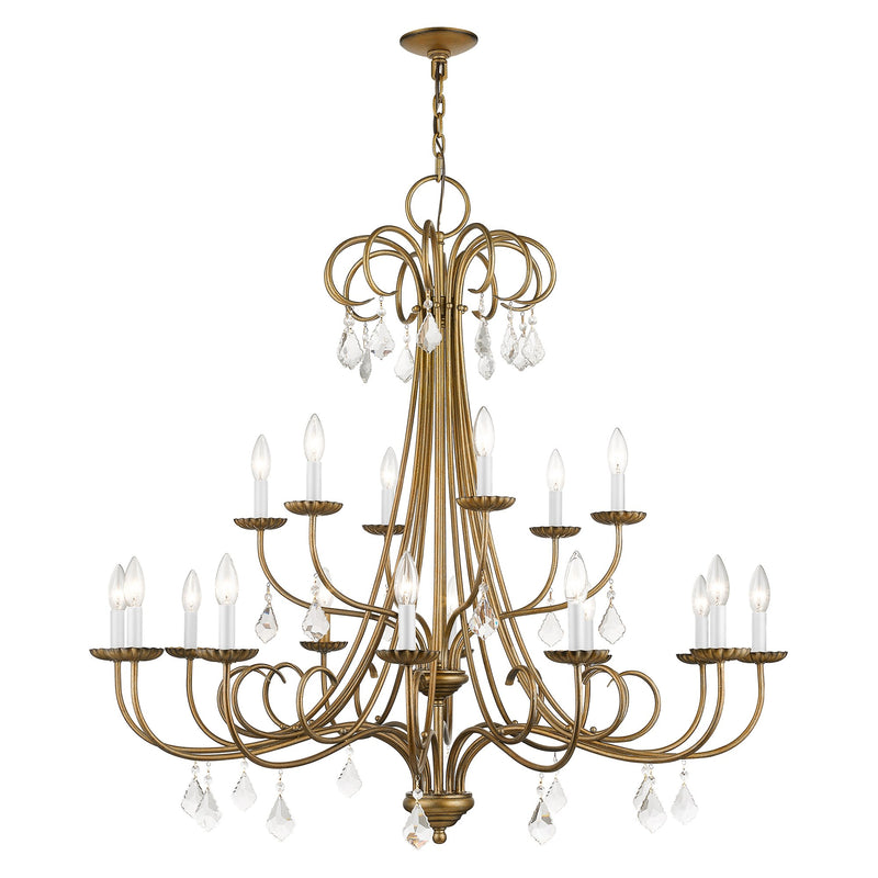 Daphne 18-Light Grande Foyer Chandelier in Antique Gold Leaf
