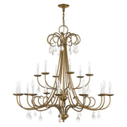 Daphne 18-Light Grande Foyer Chandelier in Antique Gold Leaf