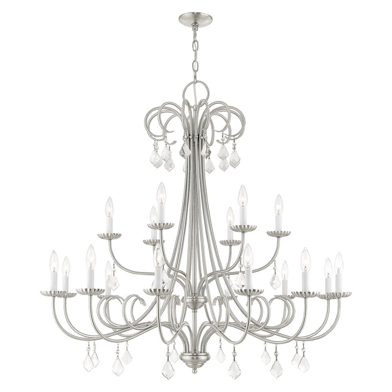Daphne 18-Light Grande Foyer Chandelier in Brushed Nickel