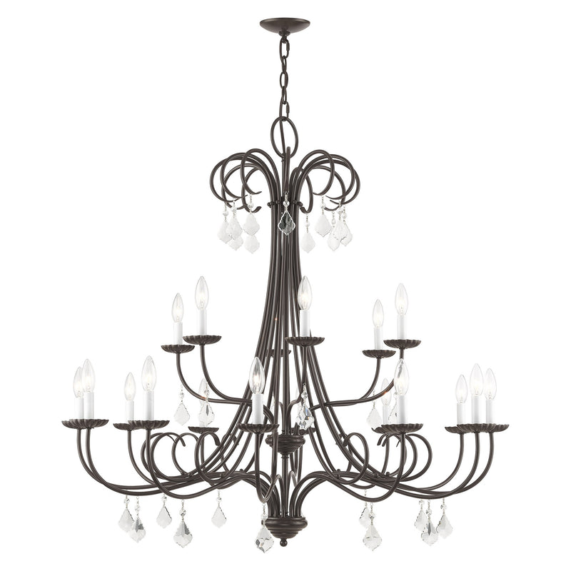 Daphne 18-Light Grande Foyer Chandelier in English Bronze