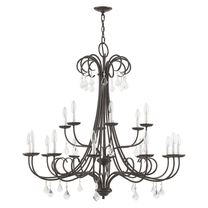 Daphne 18-Light Grande Foyer Chandelier in English Bronze
