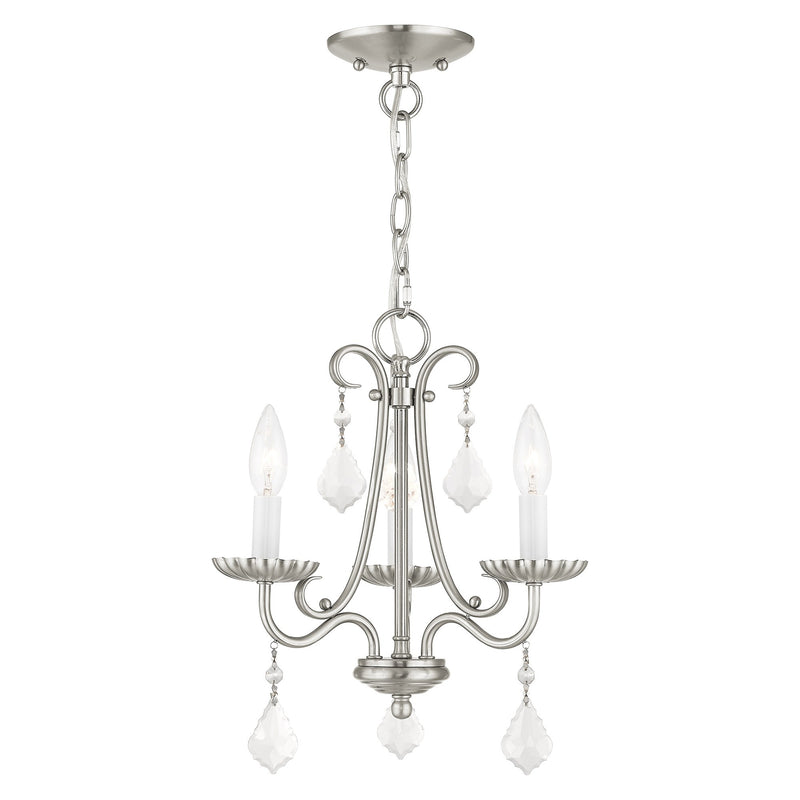 Daphne 3-Light Mini Chandelier in Brushed Nickel