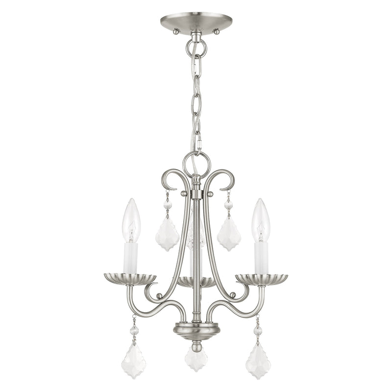 Daphne 3-Light Mini Chandelier in Brushed Nickel