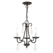 Daphne 3-Light Mini Chandelier in English Bronze