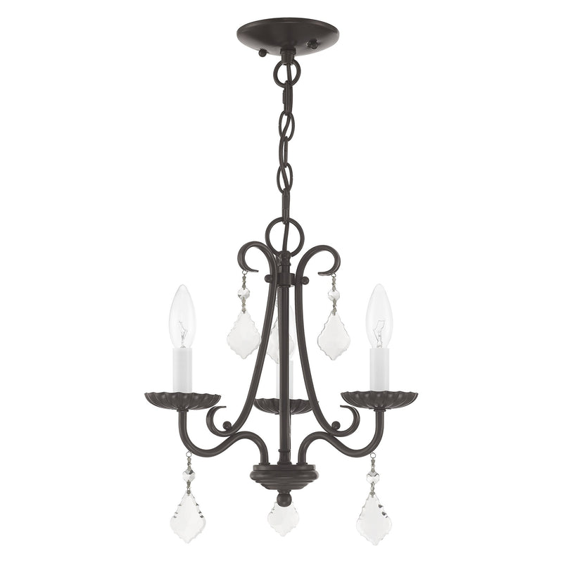 Daphne 3-Light Mini Chandelier in English Bronze