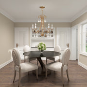 Daphne 5-Light Chandelier in Antique Gold Leaf